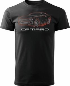 Topslang Koszulka motoryzacyjna z Chevrolet Camaro męska czarna REGULAR S 1