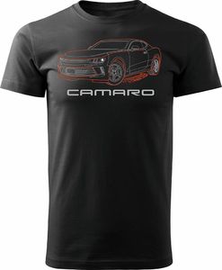 Topslang Koszulka motoryzacyjna z Chevrolet Camaro męska czarna REGULAR L 1