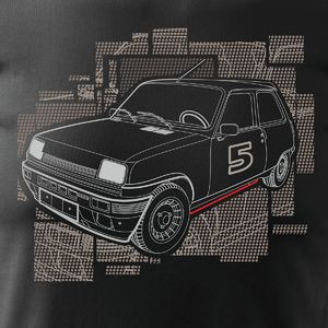 Topslang Koszulka motoryzacyjna z Renault 5 Turbo Le Car Superfive GT męska czarna REGULAR XL 2
