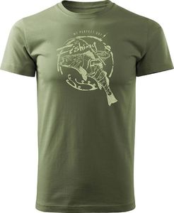 Topslang Koszulka na ryby dla wędkarza wędkarska fishing karp męska khaki REGULAR S 1