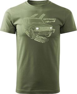 Topslang Koszulka z samochodem Jeep Grand Cherokee męska khaki REGULAR S 1