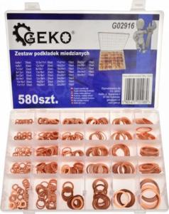 Geko ZESTAW PODKŁADEK MIEDZIANYCH 580SZT.(20) G02916 GEKO 1