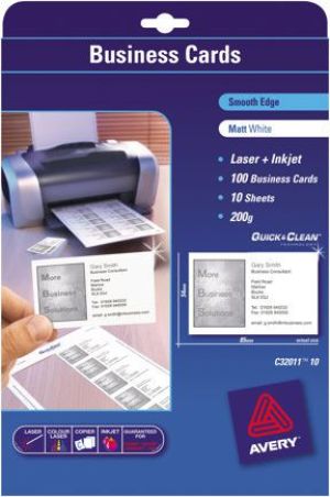 Avery Zweckform Papier wizytówkowy 200g/85x54 mm/A4/250 wizytówek/25 Arkuszy (C32011-25) 1