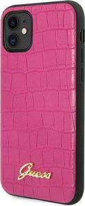 Guess Guess GUHCN61PCUMLCRPI iPhone 11 różowy/pink Croco Collection 2