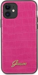 Guess Guess GUHCN61PCUMLCRPI iPhone 11 różowy/pink Croco Collection 3