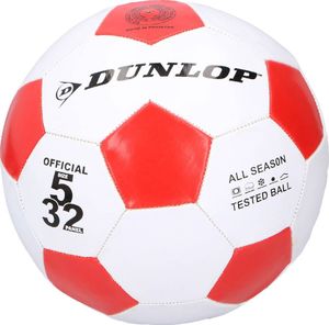 Dunlop Piłka nożna do nogi czerwono-biała r. 5 1
