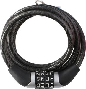 Dunlop Zapięcie rowerowe linka na szyfr 120 cm 1