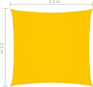 vidaXL Żagiel ogrodowy, tkanina Oxford, kwadrat, 2,5x2,5 m, żółty 6