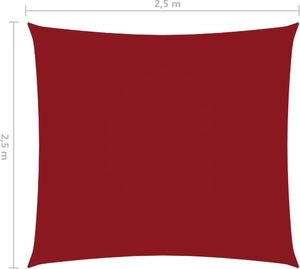 vidaXL Żagiel ogrodowy, tkanina Oxford, kwadrat, 2,5x2,5 m, czerwony 6