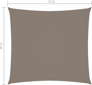 vidaXL Żagiel ogrodowy, tkanina Oxford, kwadratowy, 2x2 m, taupe 6