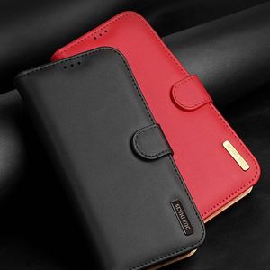 Dux Ducis Dux Ducis Hivo skórzane etui z klapką pokrowiec ze skóry naturalnej portfel na karty i dokumenty Samsung Galaxy S21+ 5G (S21 Plus 5G) czarny 11