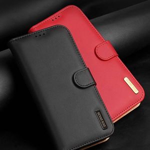 Dux Ducis Dux Ducis Hivo skórzane etui z klapką pokrowiec ze skóry naturalnej portfel na karty i dokumenty Samsung Galaxy S21 Ultra 5G czarny 11