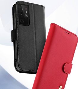 Dux Ducis Dux Ducis Hivo skórzane etui z klapką pokrowiec ze skóry naturalnej portfel na karty i dokumenty Samsung Galaxy S21 Ultra 5G czarny 13