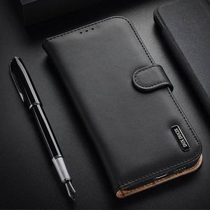 Dux Ducis Dux Ducis Hivo skórzane etui z klapką pokrowiec ze skóry naturalnej portfel na karty i dokumenty Samsung Galaxy S21 Ultra 5G czarny 14