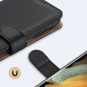 Dux Ducis Dux Ducis Hivo skórzane etui z klapką pokrowiec ze skóry naturalnej portfel na karty i dokumenty Samsung Galaxy S21 Ultra 5G czarny 20