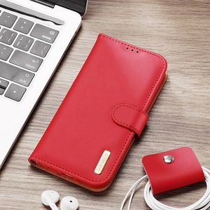 Dux Ducis Dux Ducis Hivo skórzane etui z klapką pokrowiec ze skóry naturalnej portfel na karty i dokumenty iPhone 11 czerwony 14