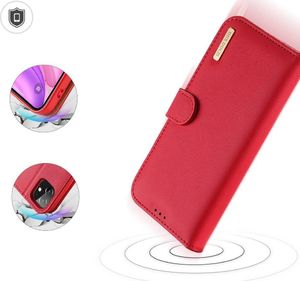 Dux Ducis Dux Ducis Hivo skórzane etui z klapką pokrowiec ze skóry naturalnej portfel na karty i dokumenty iPhone 11 czerwony 7