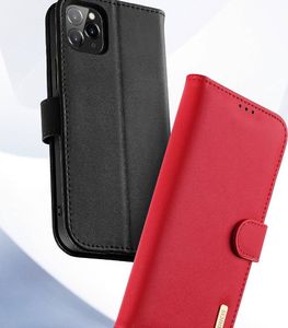 Dux Ducis Dux Ducis Hivo skórzane etui z klapką pokrowiec ze skóry naturalnej portfel na karty i dokumenty iPhone 11 Pro czarny 13