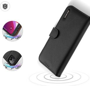 Dux Ducis Dux Ducis Hivo skórzane etui z klapką pokrowiec ze skóry naturalnej portfel na karty i dokumenty iPhone 11 Pro czarny 4
