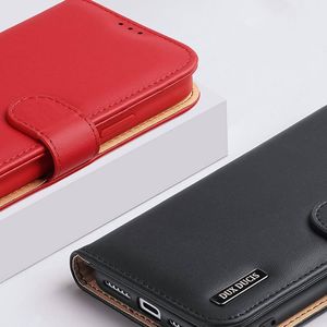 Dux Ducis Dux Ducis Hivo skórzane etui z klapką pokrowiec ze skóry naturalnej portfel na karty i dokumenty iPhone 11 czarny 15