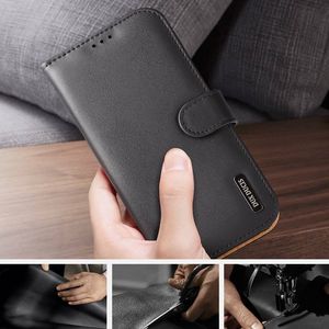 Dux Ducis Dux Ducis Hivo skórzane etui z klapką pokrowiec ze skóry naturalnej portfel na karty i dokumenty iPhone 11 czarny 9