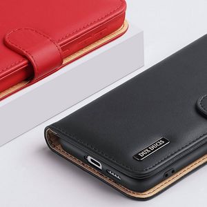 Dux Ducis Dux Ducis Hivo skórzane etui z klapką pokrowiec ze skóry naturalnej portfel na karty i dokumenty Samsung Galaxy S21 5G czarny 16