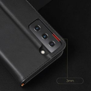 Dux Ducis Dux Ducis Hivo skórzane etui z klapką pokrowiec ze skóry naturalnej portfel na karty i dokumenty Samsung Galaxy S21 5G czarny 18