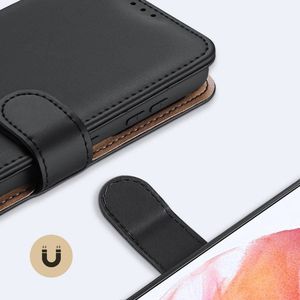 Dux Ducis Dux Ducis Hivo skórzane etui z klapką pokrowiec ze skóry naturalnej portfel na karty i dokumenty Samsung Galaxy S21 5G czarny 19