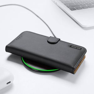 Dux Ducis Dux Ducis Hivo skórzane etui z klapką pokrowiec ze skóry naturalnej portfel na karty i dokumenty Samsung Galaxy S21 5G czarny 20