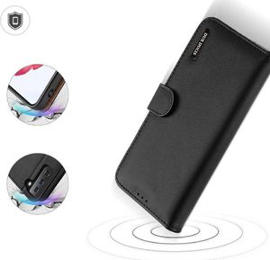 Dux Ducis Dux Ducis Hivo skórzane etui z klapką pokrowiec ze skóry naturalnej portfel na karty i dokumenty Samsung Galaxy S21 5G czarny 4