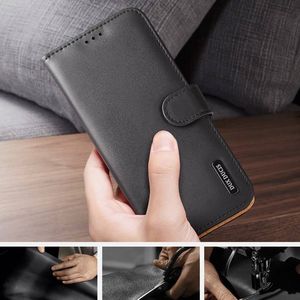 Dux Ducis Dux Ducis Hivo skórzane etui z klapką pokrowiec ze skóry naturalnej portfel na karty i dokumenty Samsung Galaxy S21 5G czarny 10