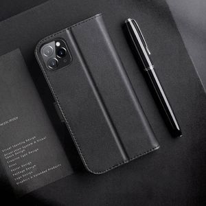 Dux Ducis Dux Ducis Hivo skórzane etui z klapką pokrowiec ze skóry naturalnej portfel na karty i dokumenty iPhone 11 Pro Max czarny 14