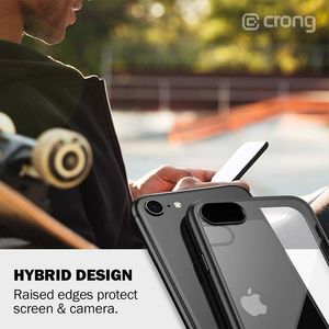 Crong Crong Clear Cover - Etui iPhone SE 2020 / 8 / 7 (czarny) 8
