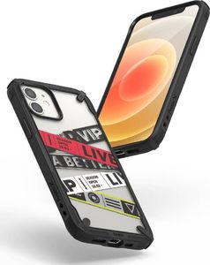 Ringke Ringke Fusion X Design etui pancerny pokrowiec z ramką iPhone 12 mini czarny (Ticket band) (XDAP0019) 3