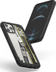 Ringke Ringke Fusion X Design etui pancerny pokrowiec z ramką iPhone 12 Pro Max czarny (Ticket band) (XDAP0024) 3