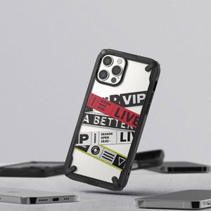 Ringke Ringke Fusion X Design etui pancerny pokrowiec z ramką iPhone 12 Pro Max czarny (Ticket band) (XDAP0025) 3