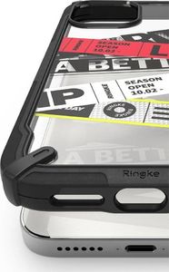 Ringke Ringke Fusion X Design etui pancerny pokrowiec z ramką iPhone 12 Pro Max czarny (Ticket band) (XDAP0025) 4