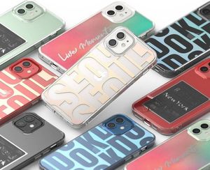 Ringke Ringke Fusion Design pancerne etui pokrowiec z żelową ramką iPhone 12 mini czarno-przezroczysty (GNAP0022) 6