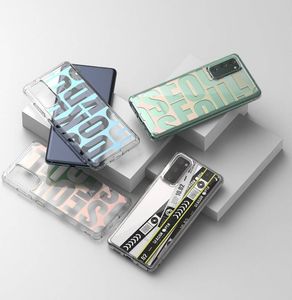 Ringke Ringke Fusion Design pancerne etui pokrowiec z żelową ramką Samsung Galaxy S20 FE 5G czarny (Ticket band) (GNSG0022) 6