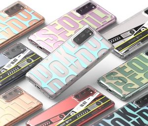 Ringke Ringke Fusion Design pancerne etui pokrowiec z żelową ramką Samsung Galaxy S20 FE 5G czarny (Ticket band) (GNSG0022) 7