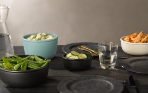 Mepal Zestaw 4 misek Cirqula okrągła 350 750 1250 2250 Nordic Black 106232041100 7