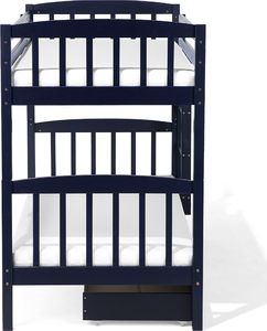 Beliani Łóżko piętrowe z szufladami drewniane 90 x 200 cm niebieskie REVIN 4