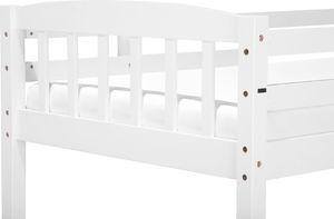 Beliani Łóżko piętrowe z szufladami drewniane 90 x 200 cm białe REVIN 7