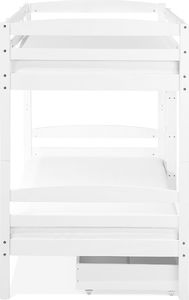 Beliani Łóżko piętrowe z szufladami drewniane 90 x 200 cm białe REGAT 4