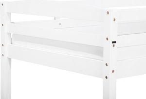 Beliani Łóżko piętrowe z szufladami drewniane 90 x 200 cm białe REGAT 7
