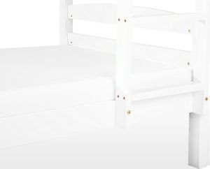 Beliani Łóżko piętrowe drewniane 90 x 200 cm białe REGAT 6