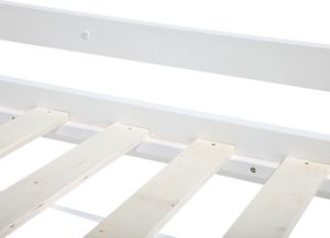 Beliani Łóżko piętrowe drewniane 90 x 200 cm białe REGAT 8