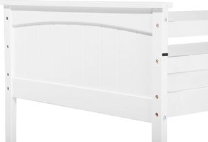 Beliani Łóżko piętrowe drewniane 90 x 200 cm białe RADON 5