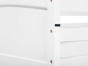 Beliani Łóżko piętrowe drewniane 90 x 200 cm białe RADON 6