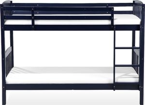 Beliani Łóżko piętrowe drewniane 90 x 200 cm niebieskie REVIN 2